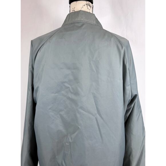 Vintage Men's Sherpa Lined Coach Jacket 80s 90s Gray Large Tall - Picture 9 of 14